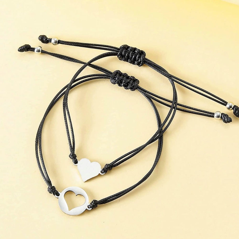 New Mother Daughter Best Friends Adjustable Handmade Heart Bracelet